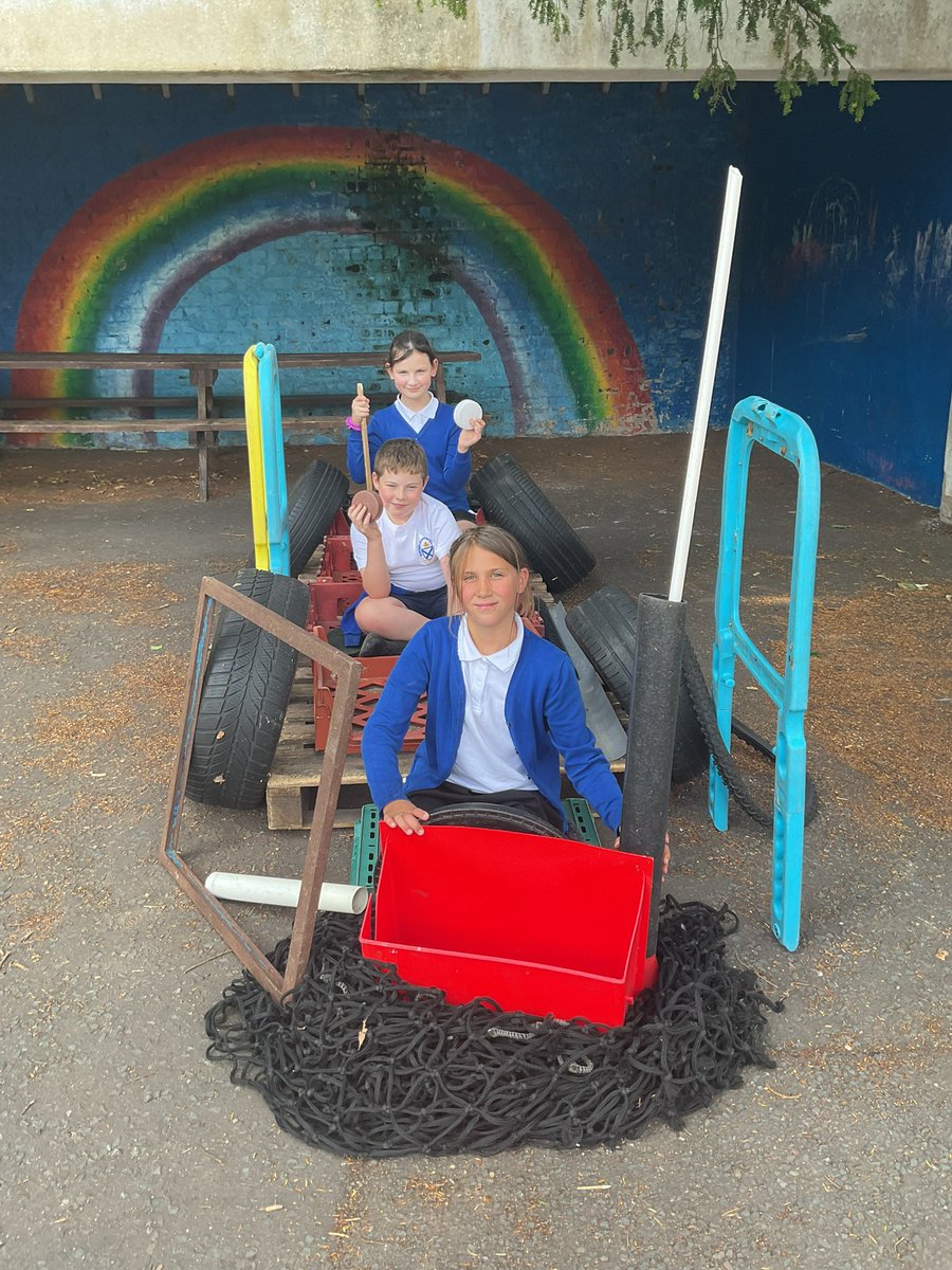 stpetersgala's tweet image. Choo Choo 🚂🛤️ P6 really enjoyed taking their learning outdoors and using the loose parts to construct their own trains. They then used their imaginations to role play their journeys. #cooperation #enjoylearning @CreativeSTAR @SBCEducation1