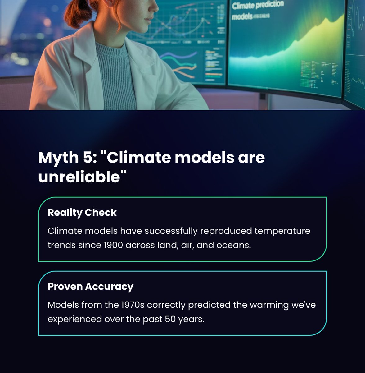 WriteToWinPrize's tweet image. Climate Myth Series

Climate models are like a map. They might not show every single tree, but they accurately show us the dangerous direction we're heading. It's time to change course. #ClimateProjections #KnowTheFacts #ListenToScience #Roadmap