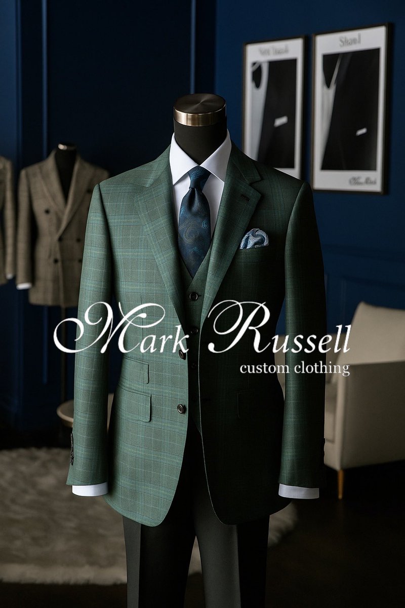 A green suit in rotation adds a bold, refreshing statement to your wardrobe—standing out from the standard navy and grey, while still remaining sophisticated and versatile. It works beautifully for daytime events, spring and summer occasions.