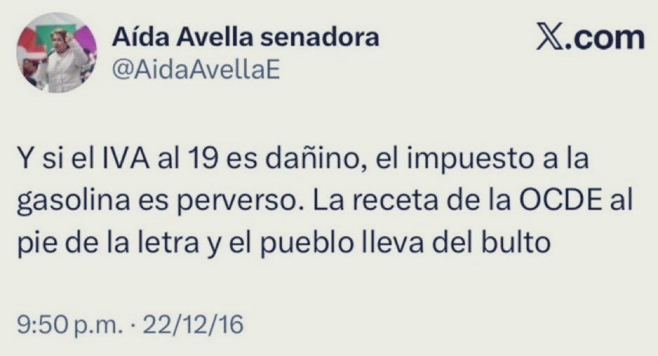 Senadora <a href="/AidaAvellaE/">Aída Avella senadora</a>, ¿usted cómo va a votar la próxima reforma tributaria?