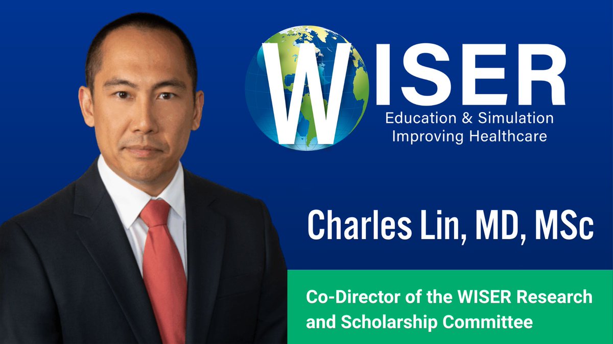 💉 We are excited to announce that Charles Lin, MD, MSc, has been named Co-Director of the WISER Research and Scholarship Committee: wisersimulation.org/2025/08/28/dr-…