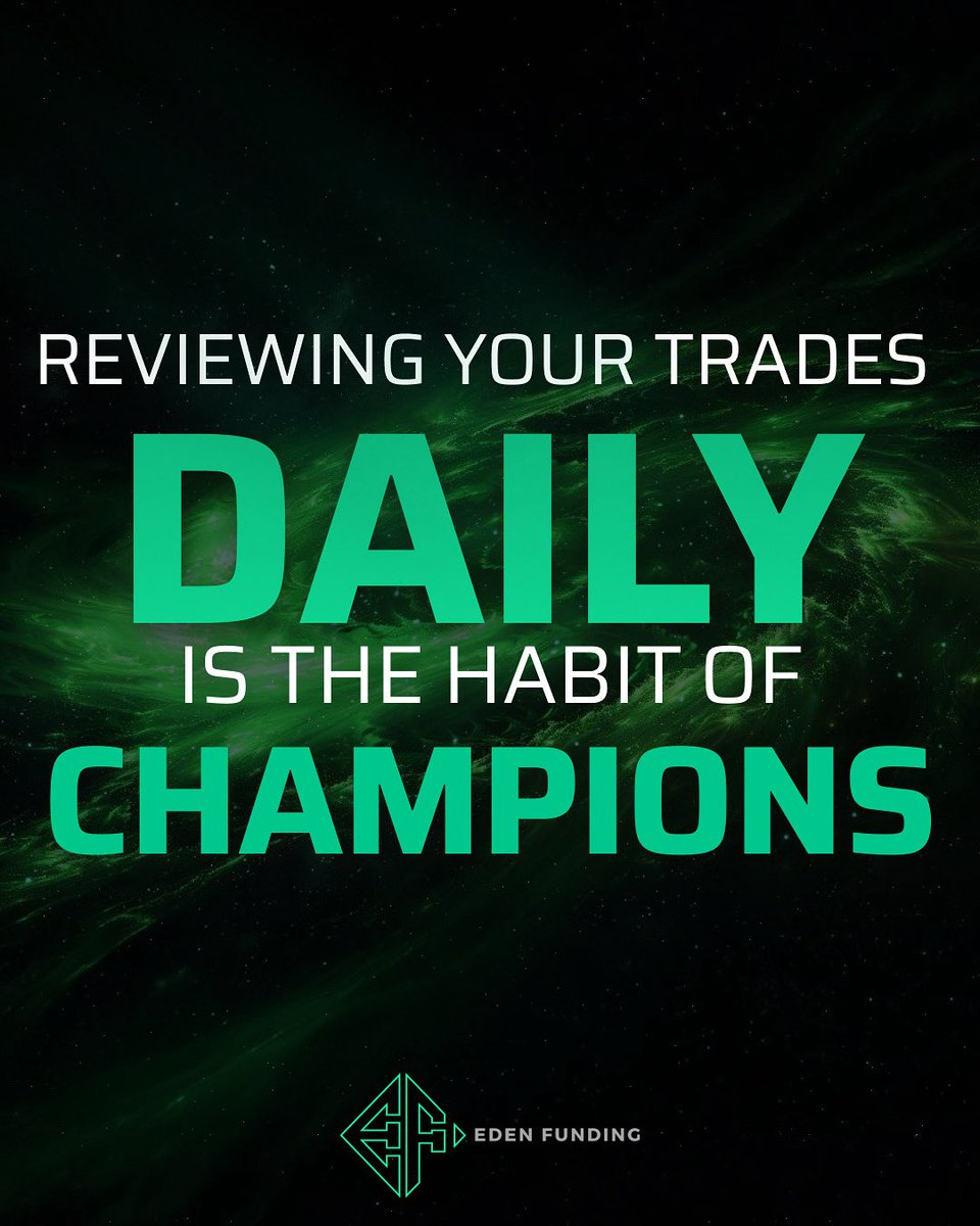 edenfundingfx's tweet image. Reviewing your trades daily isn’t just a routine, it’s the winning habit that separates consistent traders from the rest. Champions learn from every move they make 💹🔥

 #TraderMindset #EdenFamily #DisciplineWins