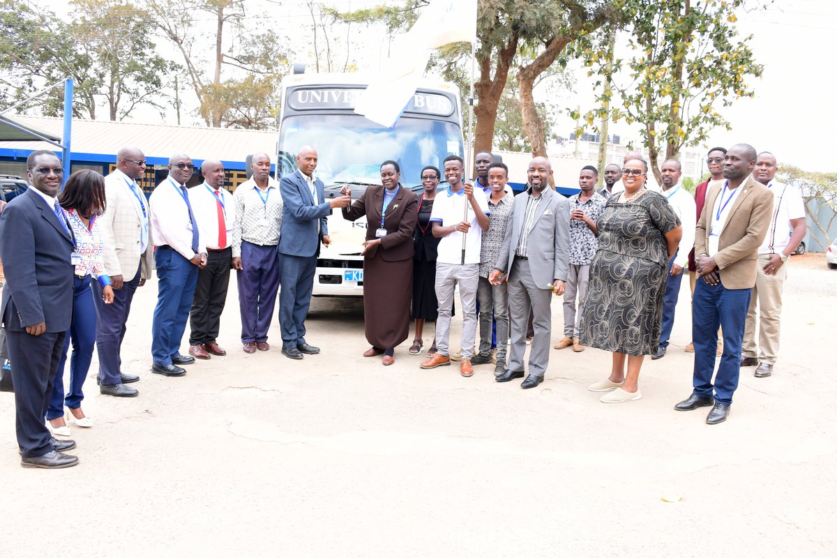 mksu_official's tweet photo. 🚍✨ Driving into the Future: VC Flags off New University Bus!

Machakos University is excited to welcome its newest member to the Transport Department – KDR 877P, a brand-new 33-seater mini bus! 🎉
#MachakosUniversity #NewBeginnings #TransformingLives #OnTheMove https://t.co/TQ2fUwe1xa