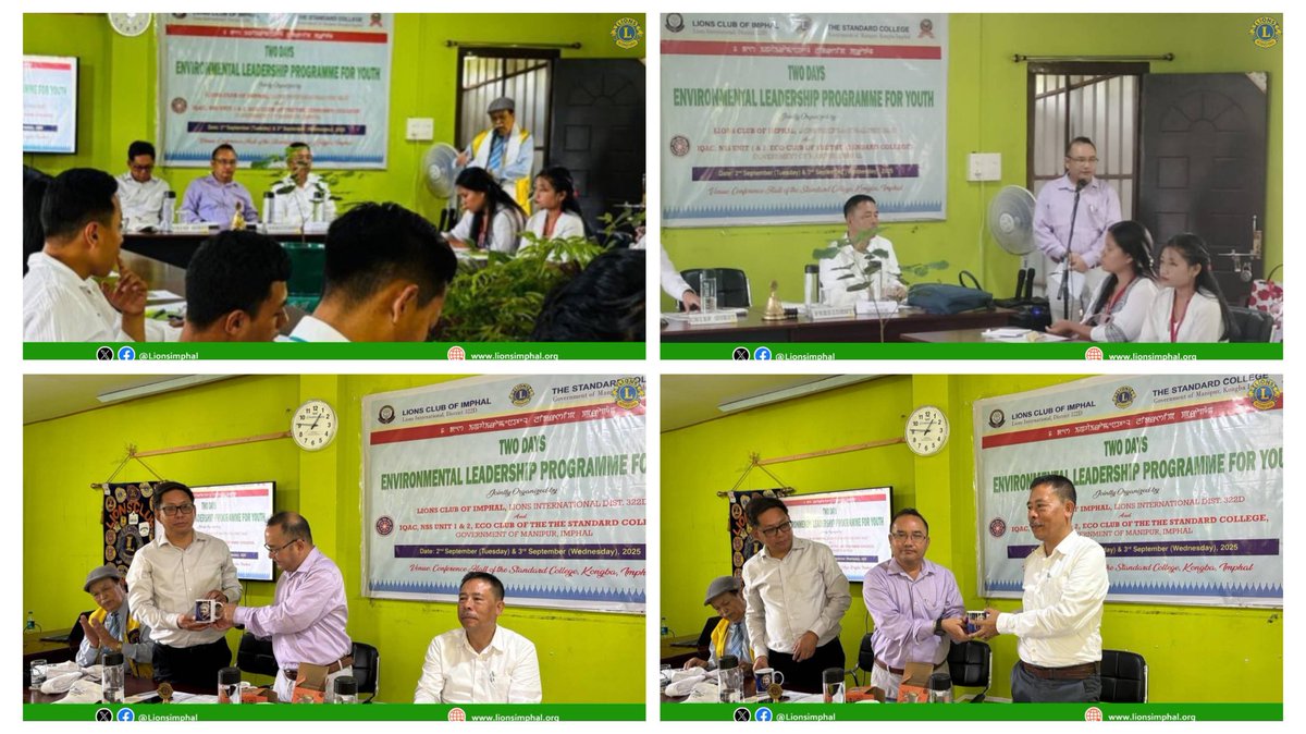 LionsImphal's tweet photo. 2 Days Environmental Leadership Programme for Youth started. Jointly org by #lionsclubofimphal &amp; Standard College #imphal 
#lionsinternational #dist322d #savetheplanet @lionsclubs https://t.co/hz7htUB490