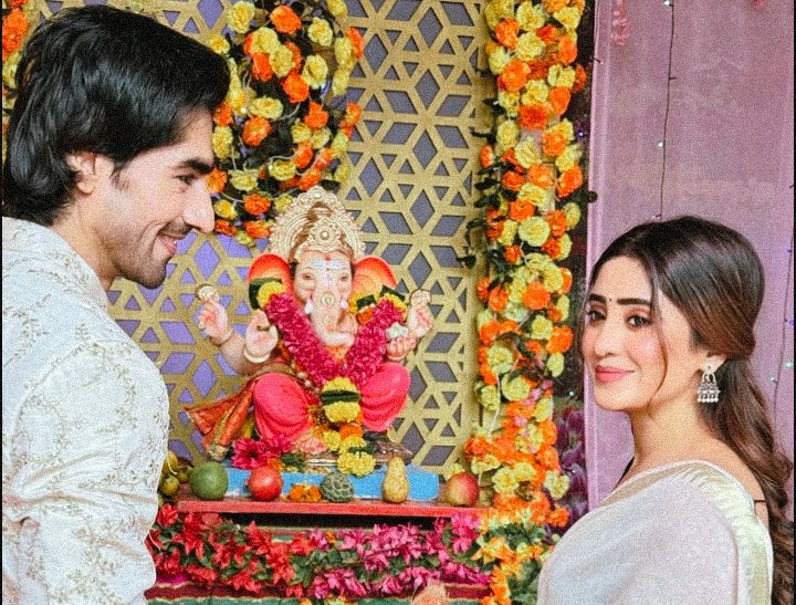 idkyaaaar's tweet photo. thankyouuu sm for giving us rishree you guys💌 the journey may have been short but its etched in my heart forever, something i'll hold on to always! 
wishing you both bigger and better things in the future and may gannuji bless you with all the love &amp; happiness in the world🥹❤️🧿 https://t.co/W19bUqeWSt