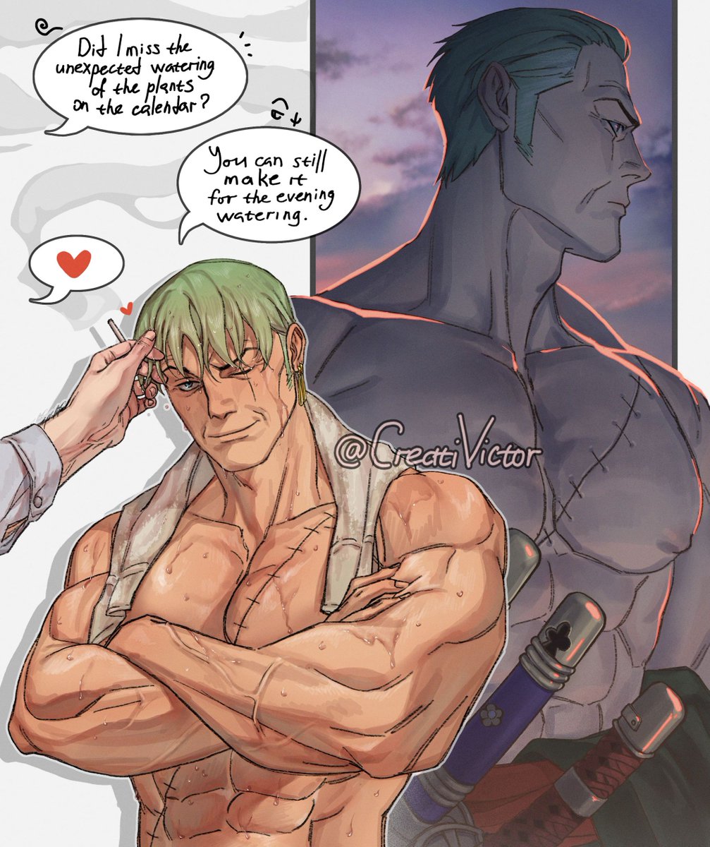 CreatiVictor's tweet photo. #Zosan #Zoro #ONEPIECE #CreatiVictor_art
The 40-year-old Zoro blooms in the love and adoration of his handsome husband🫠💋 https://t.co/tJ6wvVzp4O