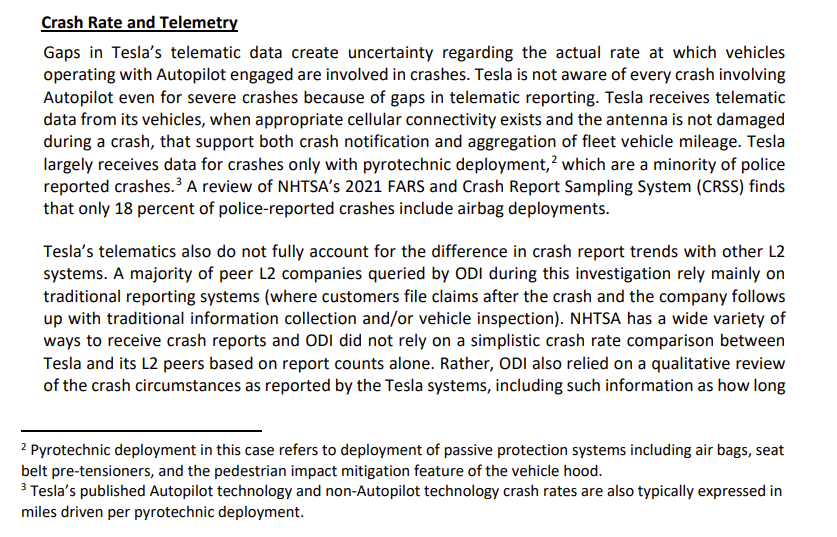 NoahGoodall's tweet photo. @technojawa This is correct. I can't determine the proportion of crashes with seat belt pretensioners, but NHTSA seems to think they are a "minority" of police reported crashes, which I interpreted as <50%.  https://t.co/2OD2Sz4gMg https://t.co/aX1mmfvwzv