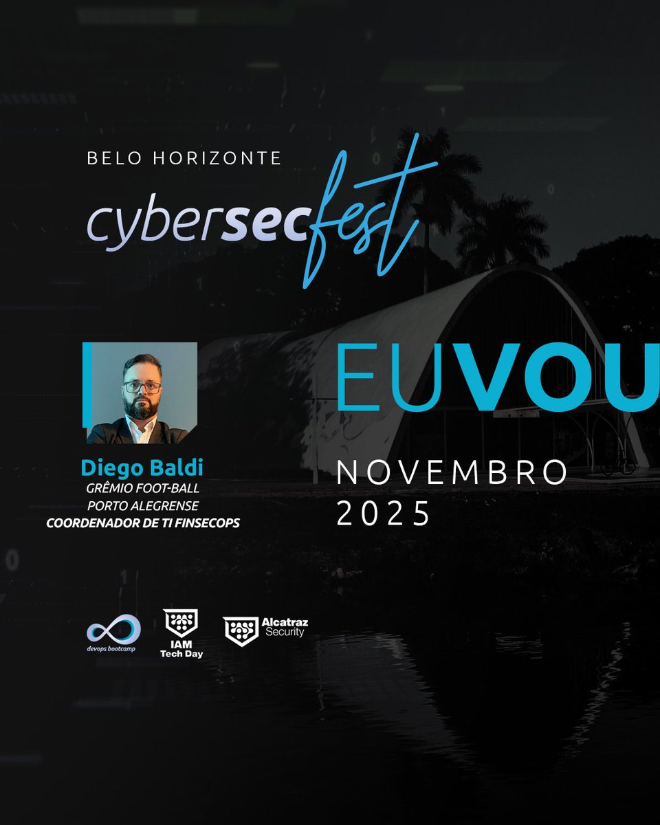 bootcamp_devops's tweet image. A revolução digital não poupa setores e no esporte e entretenimento #Tecnologia e #CyberSecurity são os alicerces da experiência única que encanta milhões, gera negócios bilionários e constrói legados.
Diego Baldi, Grêmio é painelista do #CyberSecFest
linkedin.com/feed/update/ur…