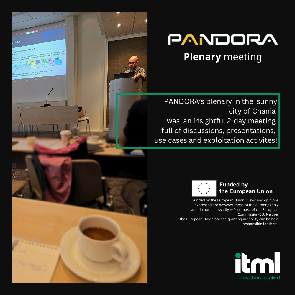 ITMLGR's tweet image. We participated in the @pandoraheu plenary meeting in Chania. 
The agenda included an overall discussion on the WPs, presentations of the Use Cases and the intro to exploitation through an interactive workshop. We made progress and for our forthcoming mid term review.