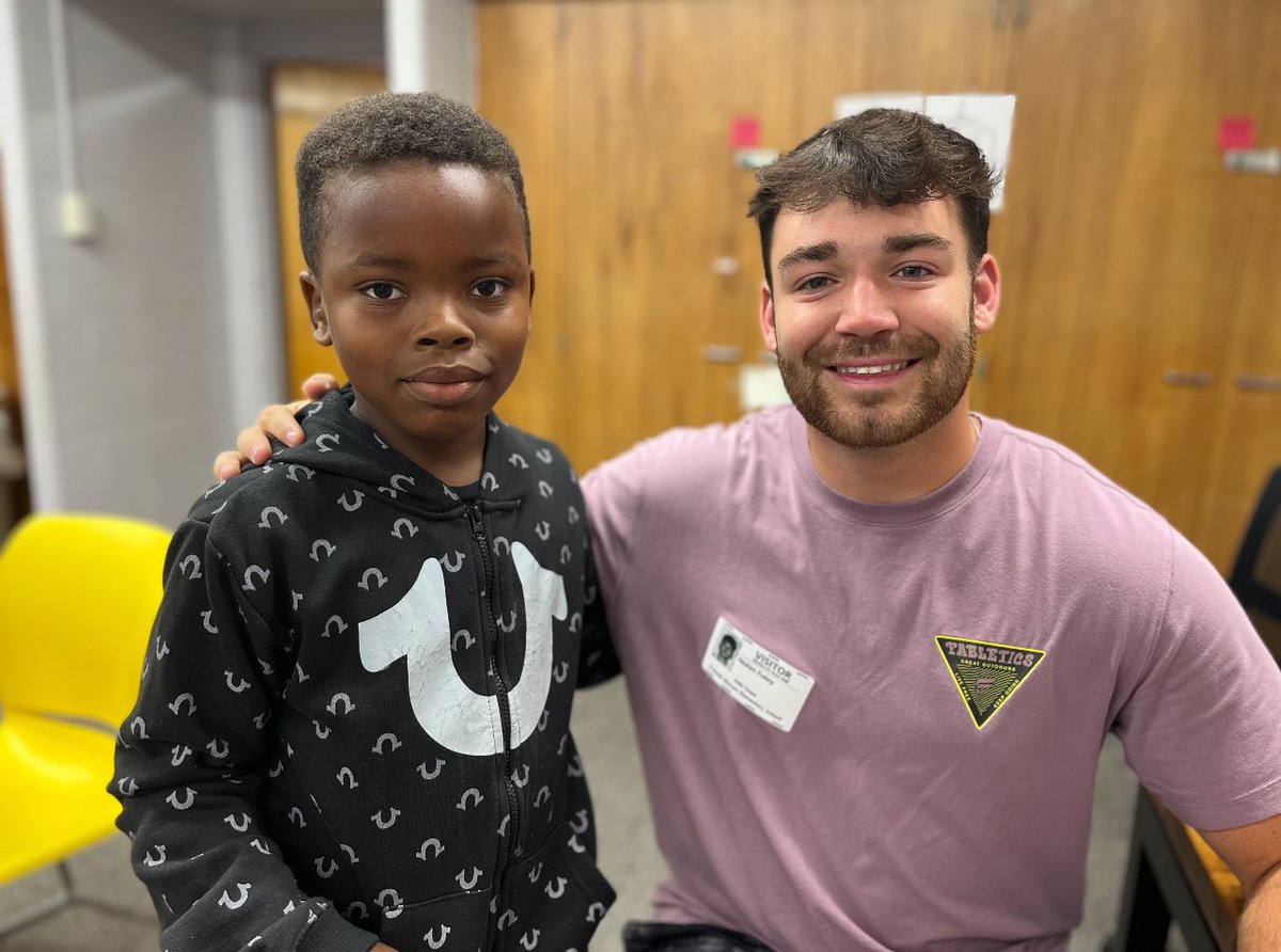 Proud of our guys for giving back to the community, mentoring kids at Frances Slocum! Special shoutout to All-State Good Works Team nominee Isaiah Courtois for leading by example both on and off the field.
