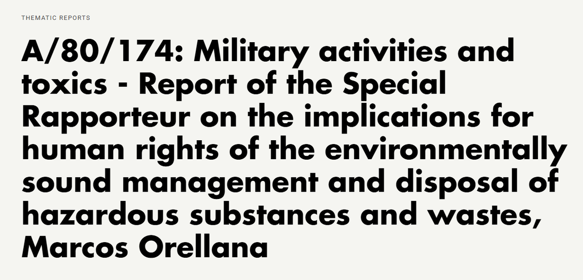 ceobs_org's tweet photo. A new report from UN #HumanRights Council's @SRtoxics explores how conflict pollution and the toxic remnants of war impact #HumanRights   https://t.co/oAI0H8HQcC 1/4 #IntLaw #IHL #PERAC https://t.co/HBgky4OiCO