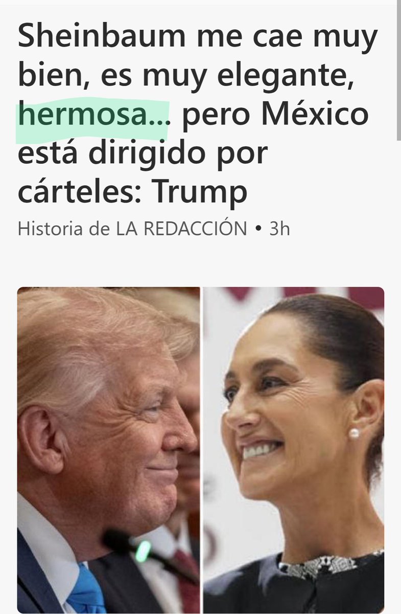 Creo que Donald Trump, acaba de ser víctima del fentanilo 🤦
 O será que a cierta edad, hoyo aunque sea de pollo?