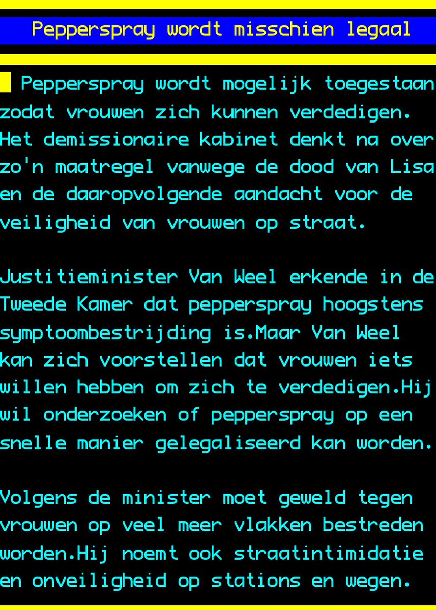 fratam's tweet photo. Dat wordt lachen op straat…
Nu al zin in….
Alleen voor vrouwen #legaal ?
#pepperspray https://t.co/7y99aY7Jwq