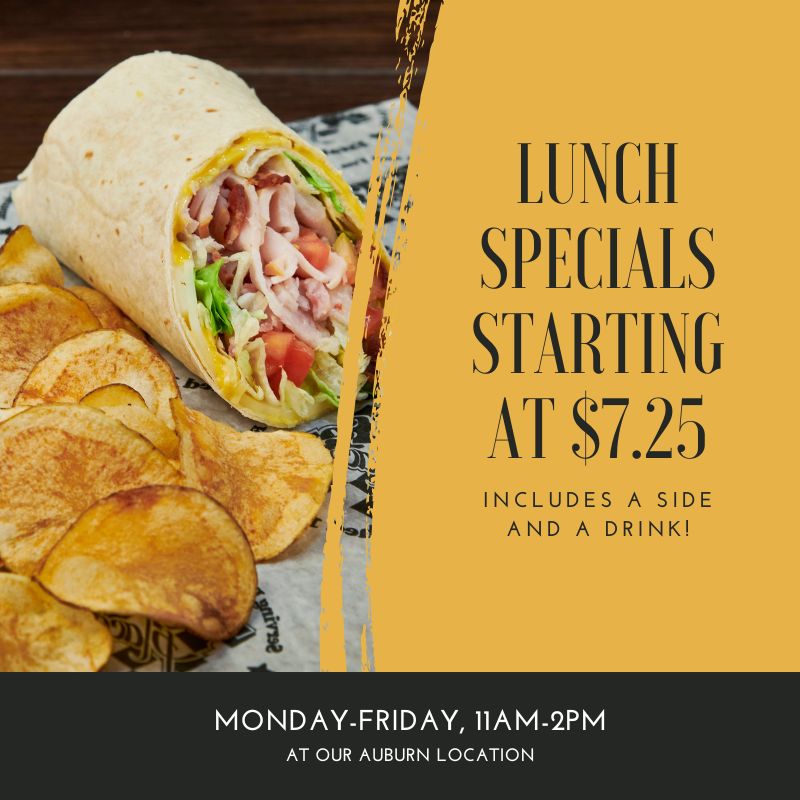Make Niffer's your go-to lunch break. Choose from an amazing menu of favorites starting at only $7.25 - INCLUDES a side and a drink. Nothing over 10 bucks. Sit down. Relax. EAT HERE!