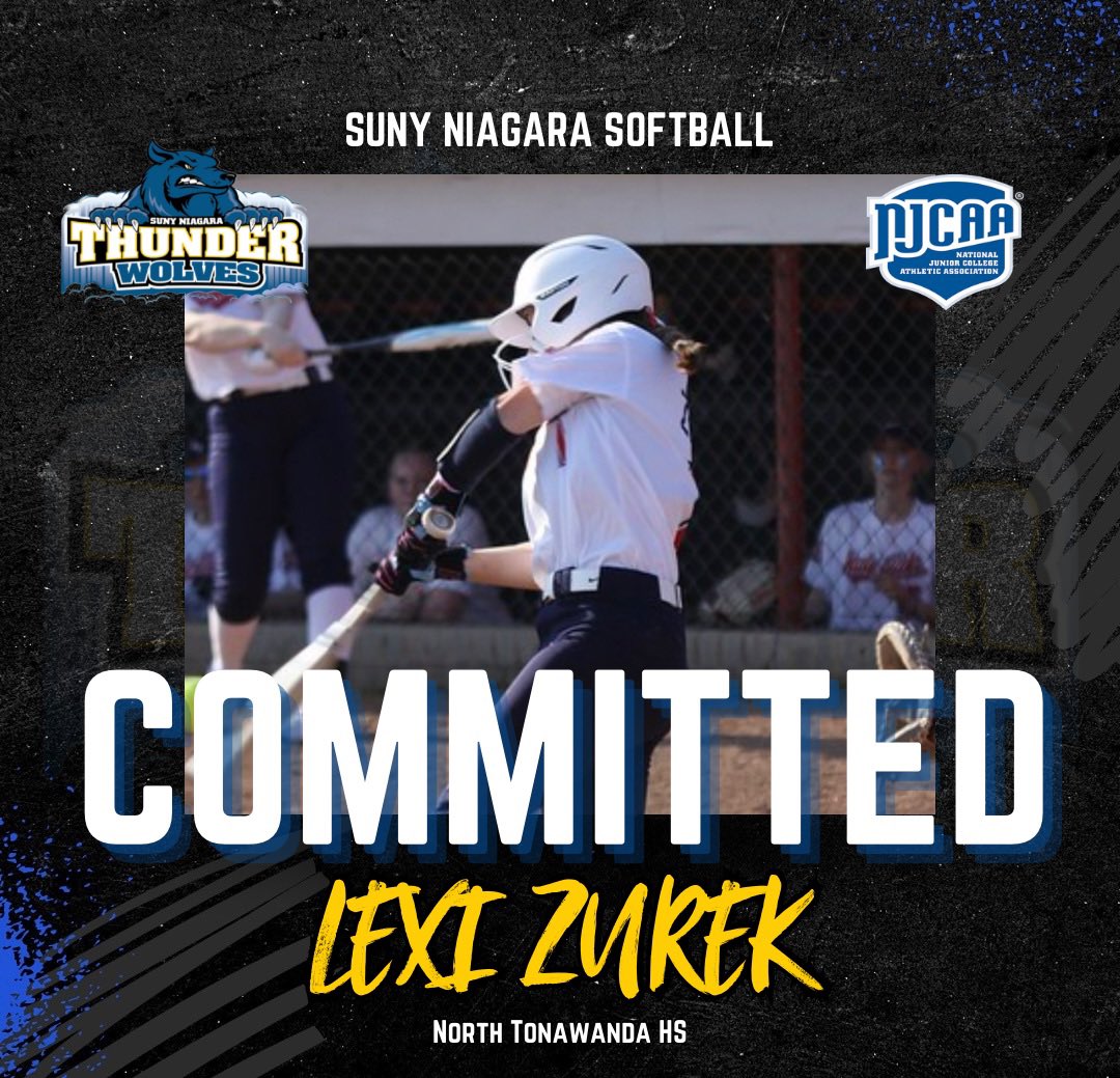 🚨 COMMITTED 🚨
Help us welcome Lexi Zurek from North Tonawanda  (Class of 2026) to the Thunderwolves family! 
We can’t wait to see her in action. 
🥎🐺 #RollWolves