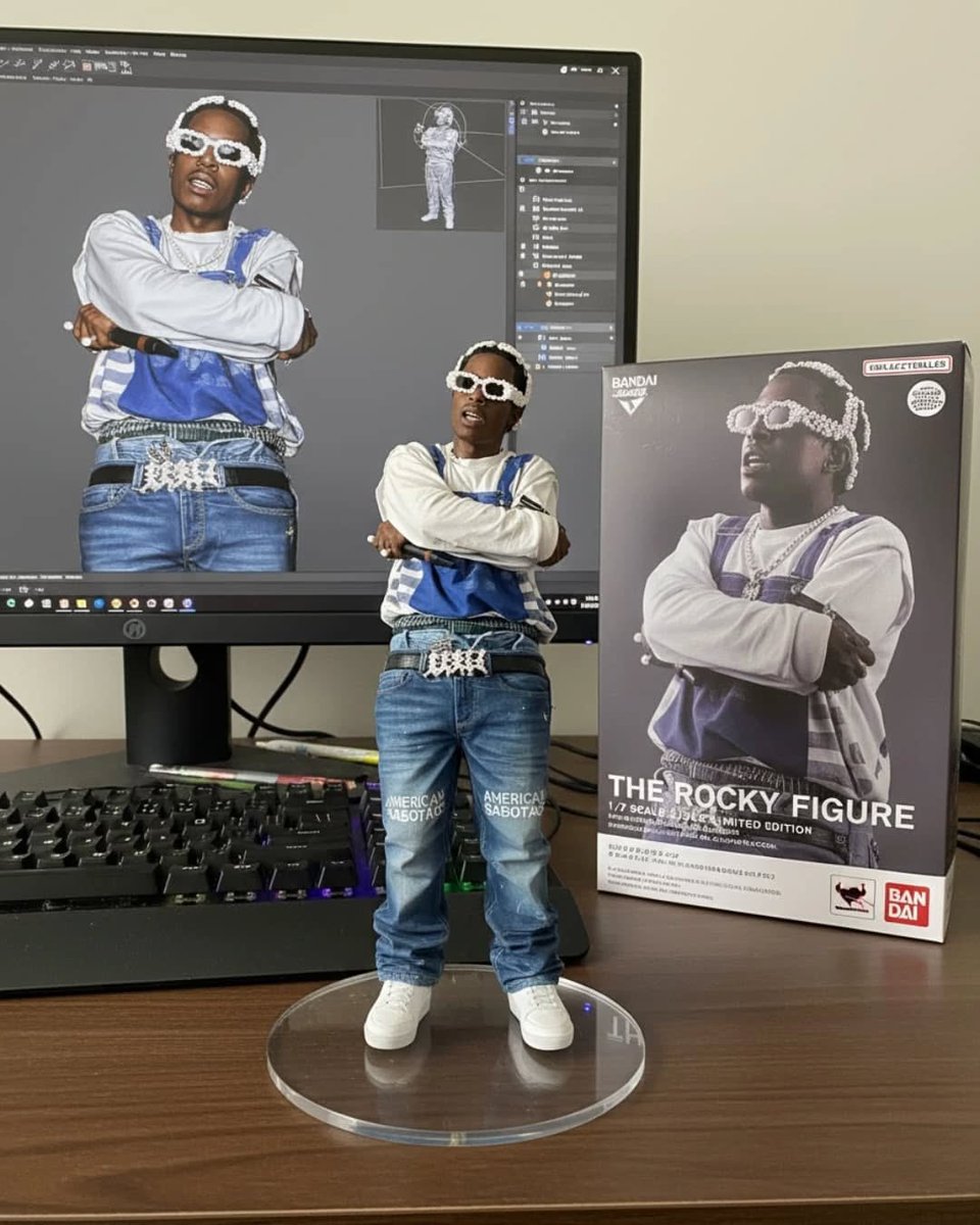 A$AP Rocky 3D 𝗔𝗖𝗧𝗜𝗢𝗡 𝗙𝗜𝗚𝗨𝗥𝗘 - Made by @BeingTav 🔥