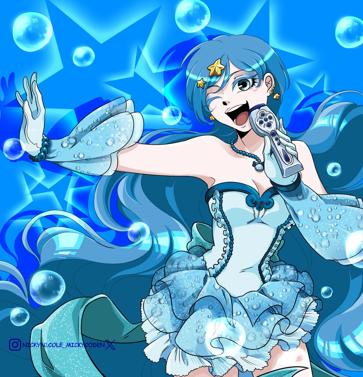 mickycoden's tweet image. The mermaid diva is here! HANON HOSHO, from mermaid melody
[DON&apos;T REPOST WITHOUT CONSENT OR CREDITS]
#mermaidmelody #hanonhosho #pichipichipitch #idol