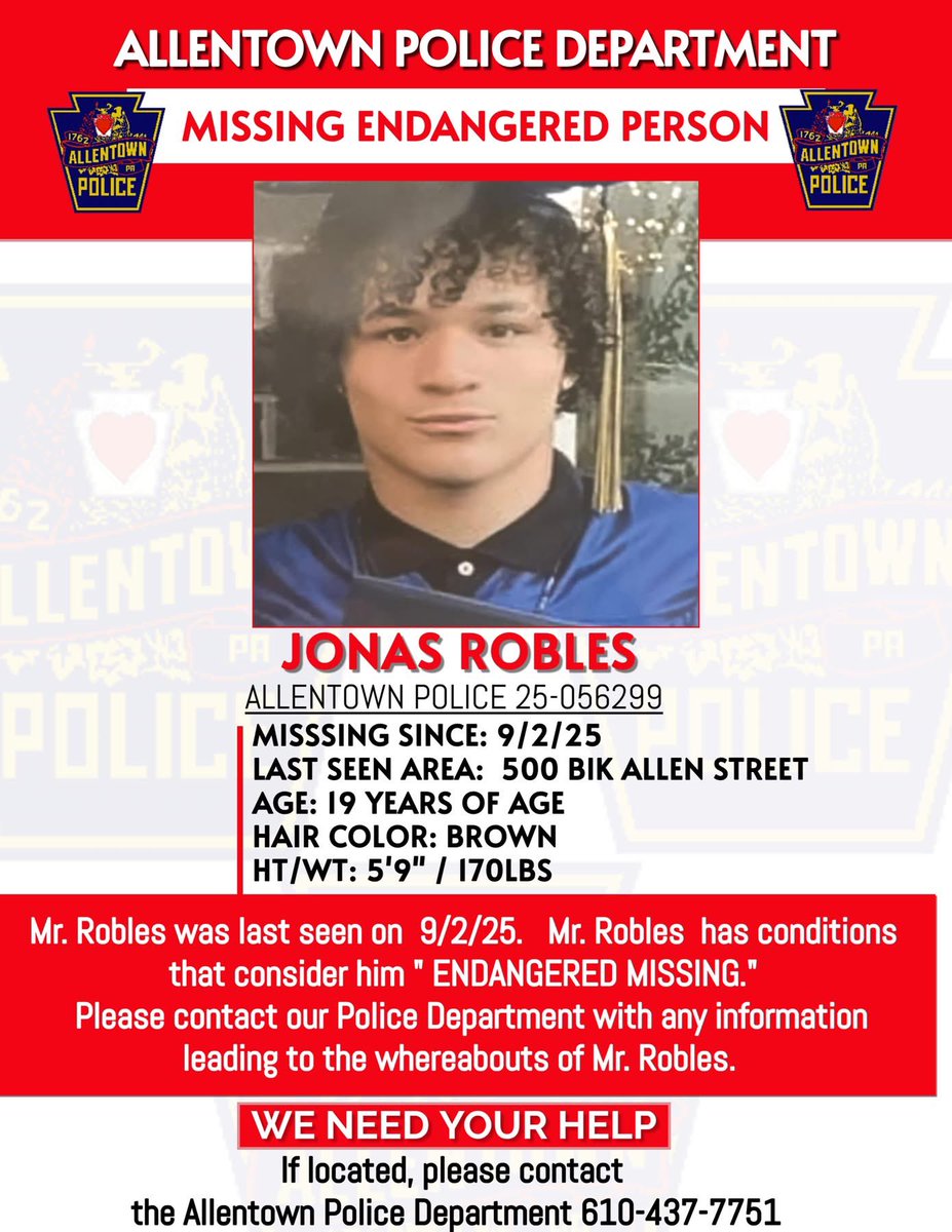 AllentownPolice's tweet image. MISSING ENDANGERED PERSON
PLEASE SHARE!

#AllentownPolice