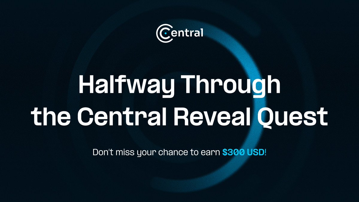 This is a 15-day halfway reminder of our ongoing galxe campaign: Central Reveal Campaign

🌍 Don’t miss your chance to earn $300 USD — Top 10 participants will score big! 💸

1️⃣ Follow <a href="/central_fdn/">CENTRAL</a> on X
2️⃣ Join the movement on Telegram
3️⃣ Explore Central on our Website
4️⃣ Share