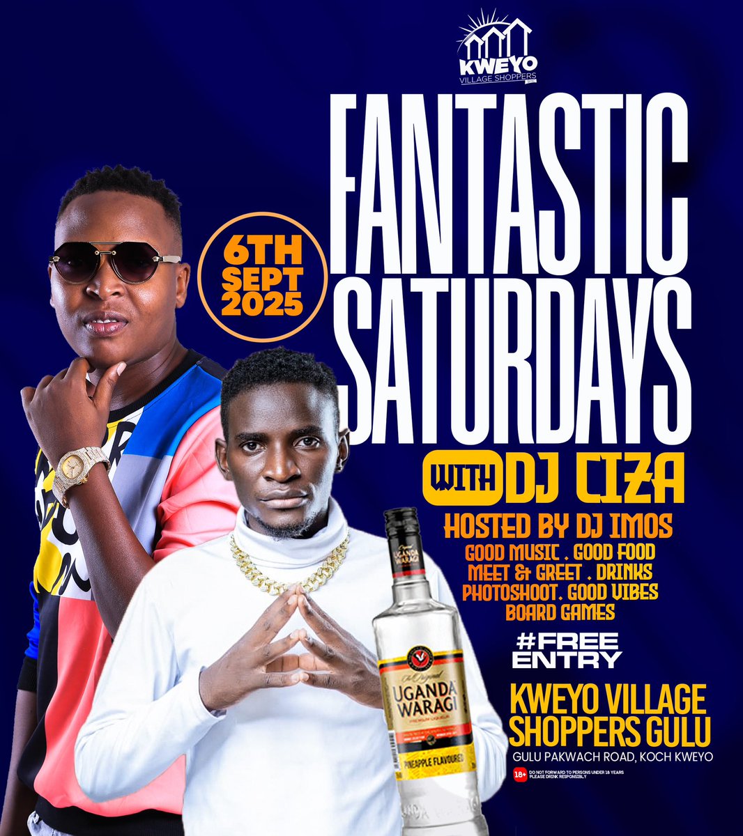 This Saturday is on trouble as we’re hosting muzukulu wa deck <a href="/DjCiza/">CIZA ✂️🛑🪩💽🇺🇬</a> from kampala on 6th sept at Kweyo Village Shoppers, lets go k!ll it. 

Reserve your tables on; 0779 339 550.