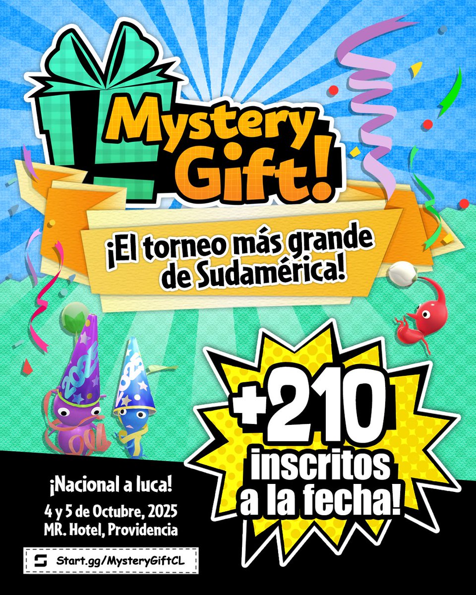 Con más de 210 inscritos ya confirmados, batimos el récord... ¡Somos oficialmente el torneo más grande de Sudamérica!

Muchas gracias a todos por su apoyo y participación. 💖

Quienes aún no confirman, recuerden hacerlo de aquí a este viernes. Si se retractaron, ¡avísennos!