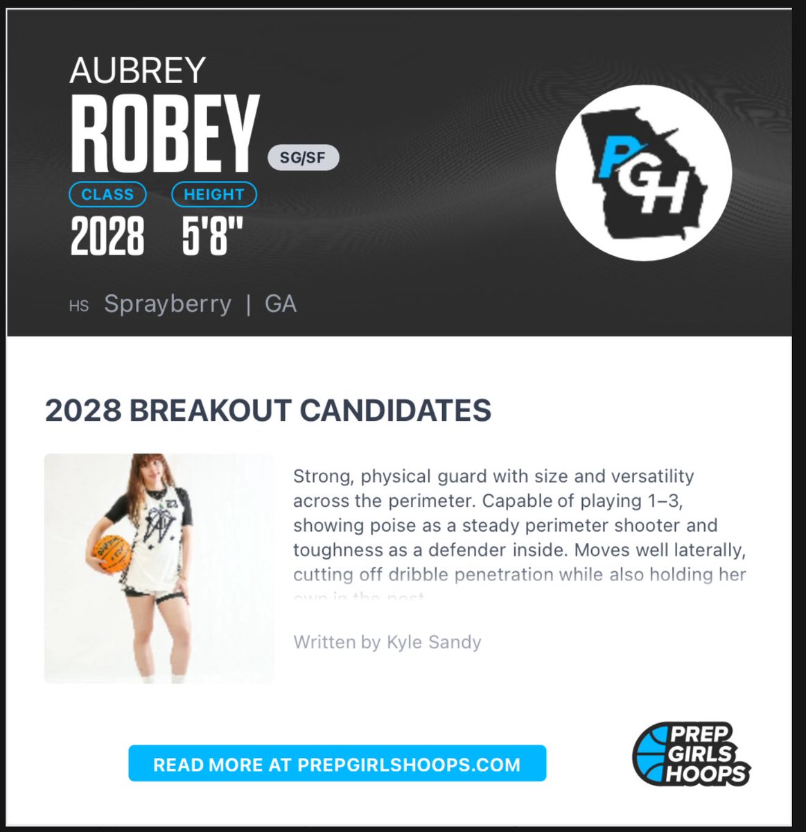 I can’t wait for the season to start. Sophomore year is going to be amazing. 
<a href="/KyleSandy355/">Kyle Sandy</a> <a href="/PrepGirlsHoops/">Prep Girls Hoops 🏀</a> 
#basketball #baller #hoopdreams #womeninsports #girlsbasketball #classof2028 #bball #wnba #fyp #georgia #atlanta #wbb #NCAAW  #sophomore #Robey #AubreyRobey23 #AR23
