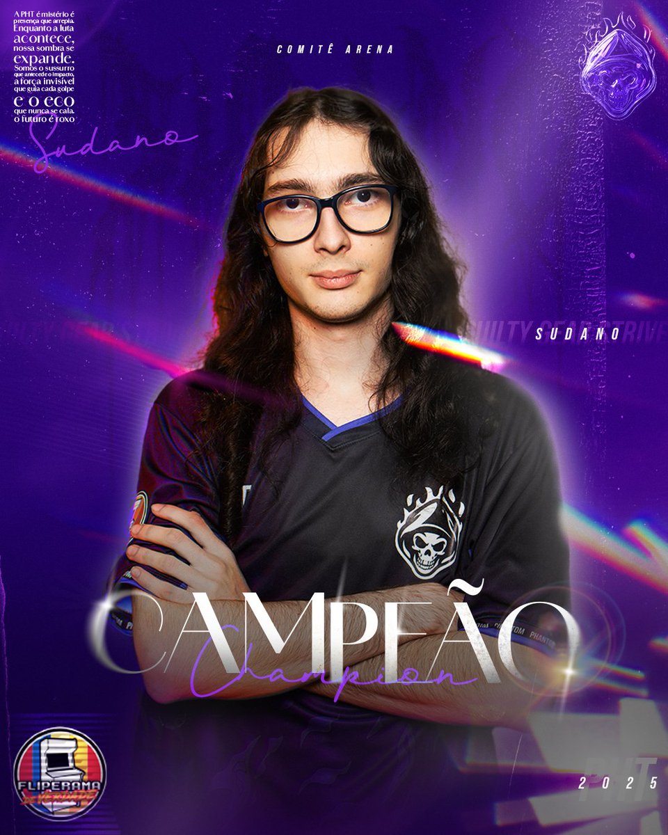 PHT (@phantomteamfgc) on Twitter photo 💀O CEIFADOR DO COMITÊ
No Comitê Arena, a Phantom mostrou sua verdadeira força.
<a href="/SudanoJogos/">PHT | Sudano</a> o Ceifador, não sentiu a pressão, cresceu a cada luta e conquistou o título de campeão de Guilty Gear.
E não parou por aí: ele ainda competiu em mais 5 jogos (FFCOTW 17h, Tekken 8 💀O CEIFADOR DO COMITÊ
No Comitê Arena, a Phantom mostrou sua verdadeira força.
<a href="/SudanoJogos/">PHT | Sudano</a> o Ceifador, não sentiu a pressão, cresceu a cada luta e conquistou o título de campeão de Guilty Gear.
E não parou por aí: ele ainda competiu em mais 5 jogos (FFCOTW 17h, Tekken 8