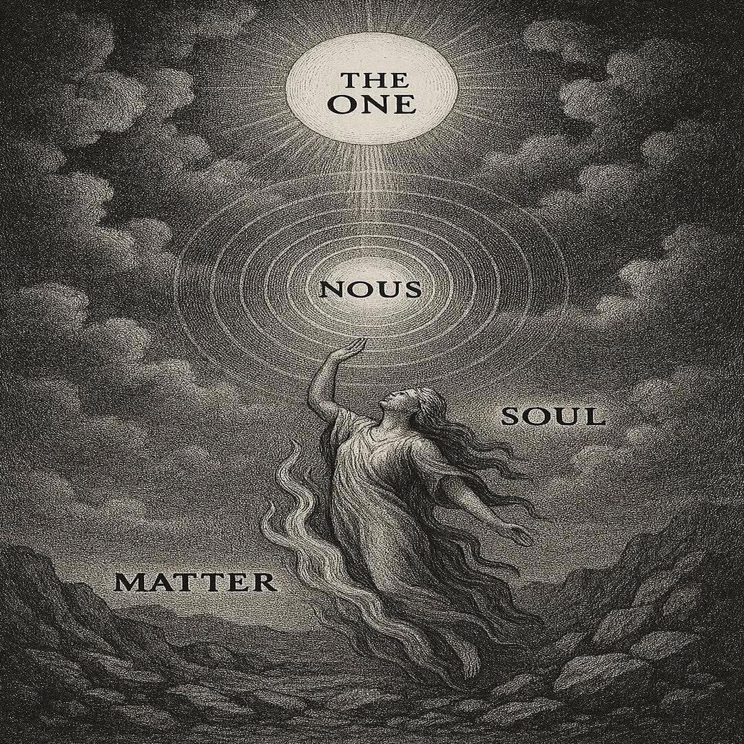 Cloudman176's tweet image. Nous is a central concept that refers to the divine intellect or higher mind. It is the spark of divine wisdom that resides within each individual, guiding them towards spiritual enlightenment and self-realization. Nous is often described as the bridge between the material and…