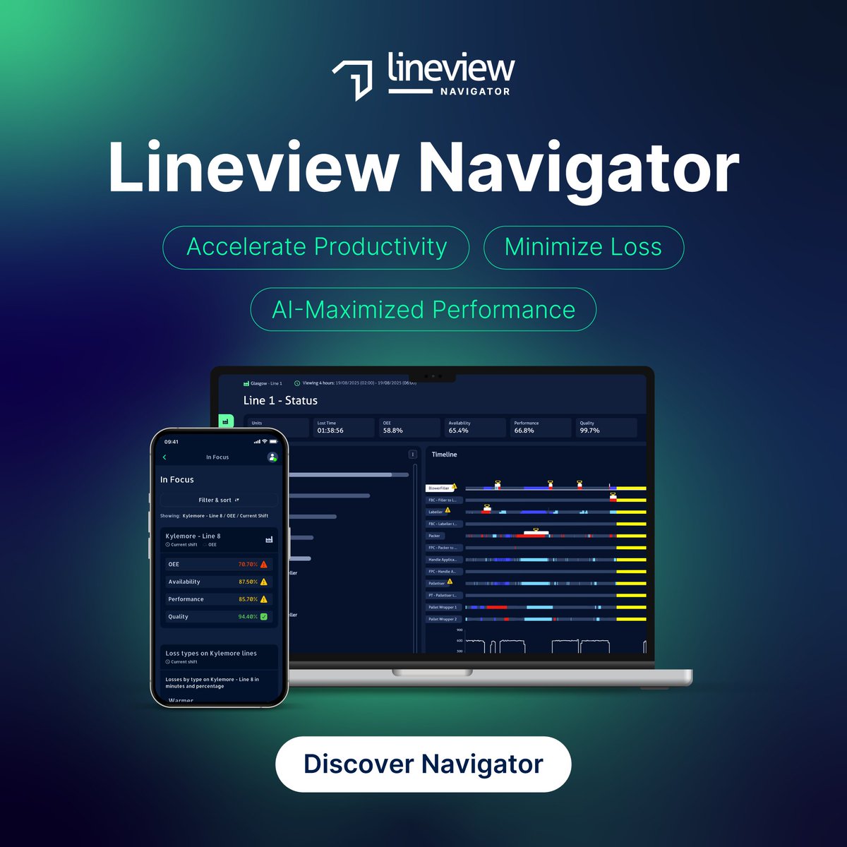 LineViewLTD's tweet image. ✨ Introducing Lineview Navigator ✨

Transform your manufacturing performance with real-time, accurate insights.

✅ Automated PLC data capture
✅ Seamless integration with digital ecosystem
✅ Role-based insights anywhere
✅ Industry benchmarking

👉 hubs.ly/Q03GrB2L0