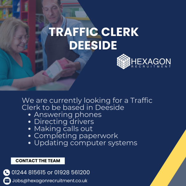 We're on the lookout for a Traffic Clerk!
