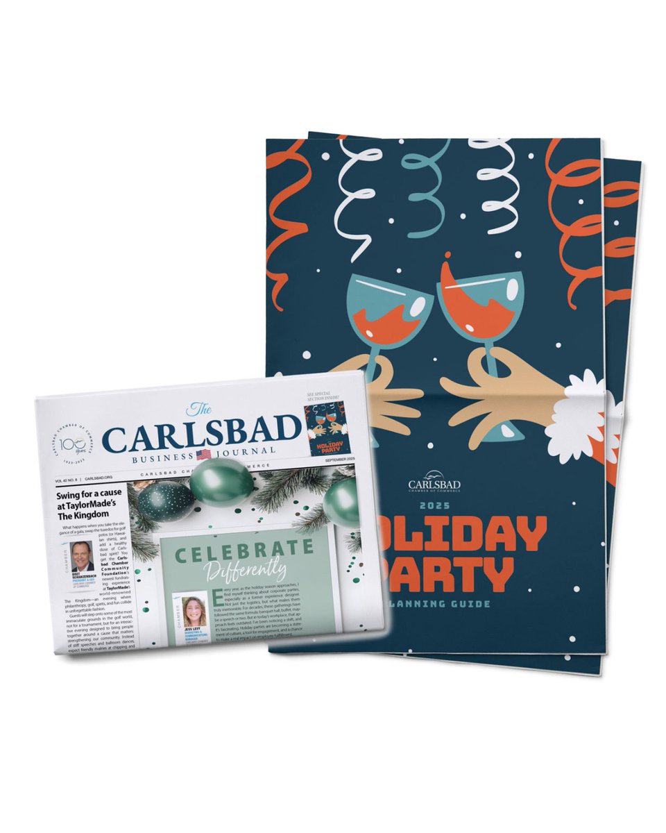 Hot off the press! The September Carlsbad Business Journal just dropped—packed with the latest in local business, plus a special Holiday Party Planning guide you won’t want to miss. 
👉 carlsbad.org/blog/e-edition/