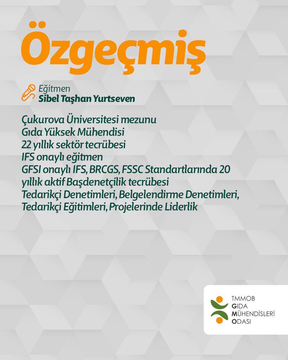 Gıda Sahteciliği Taklit / Tağşiş Risk Değerlendirme Eğitimi VACCP 

Bilgiler için gidamo.org.tr 'ye bakın