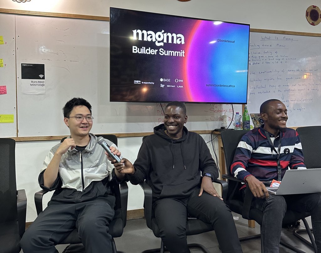 Learning about the beauty of math and the stupidity of traditional blockchain design (not my words) today at the <a href="/borderlessaf/">Borderless Africa</a> magma builder summit 🫡

Most fun and impactful zk session I attended. Ever.