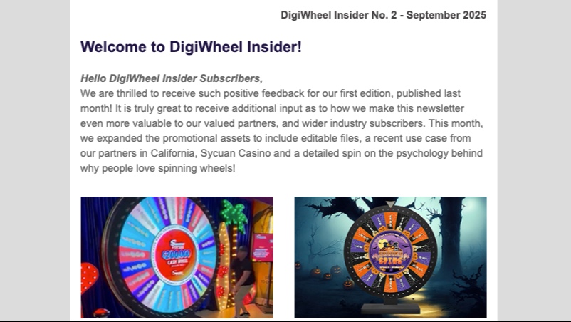 DigiWheel's tweet image. DigiWheel Insider #2 is here!🚨
We’re excited to drop the second edition, packed with:
🎡 New assets for your DigiWheel
🧠 Insights into the psychology of why people love to spin
✨ And much more!
Not signed up yet? 👉 digiwheel.com
#DigiWheel #Insider #SpinToWin