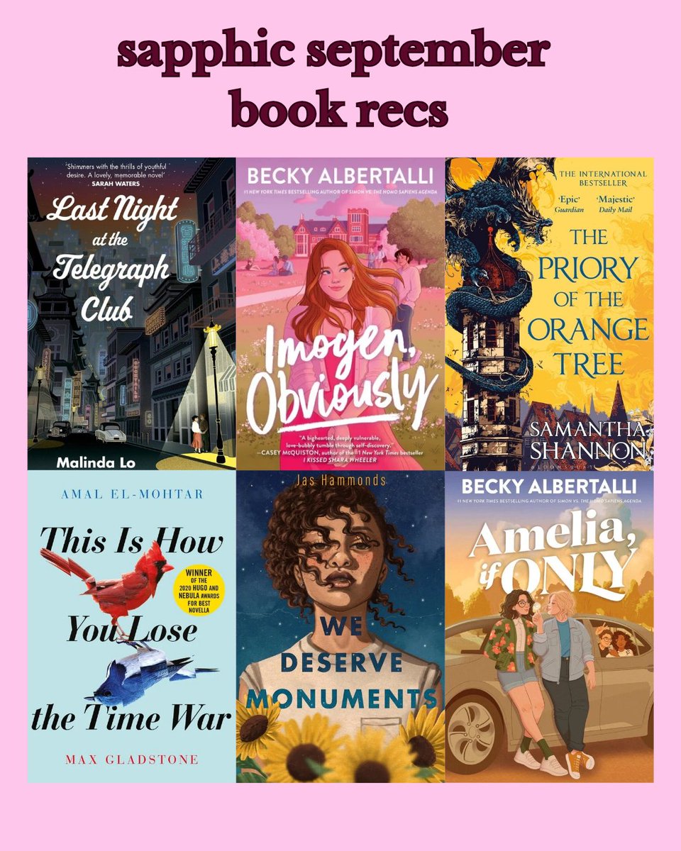 some book recs for sapphic september💌