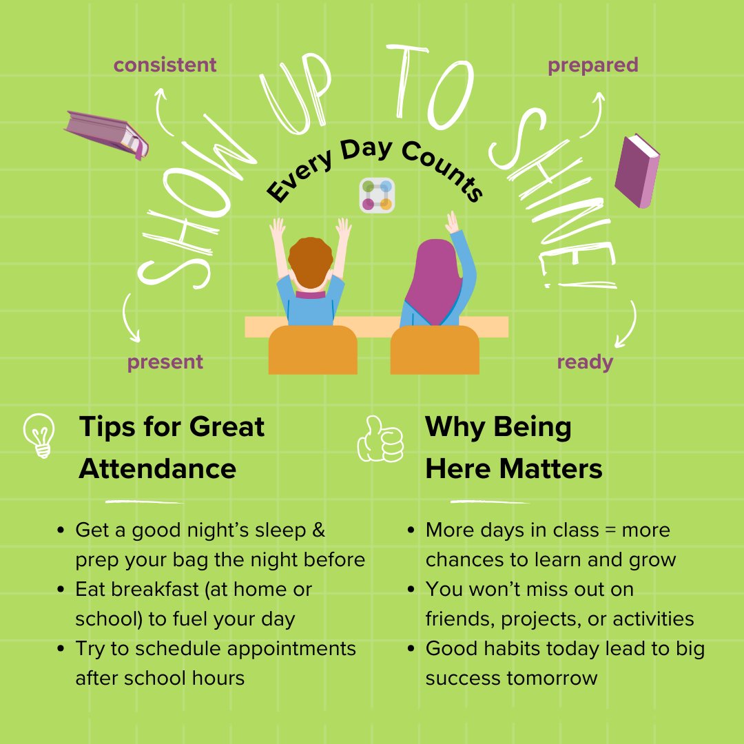 ParentSquare (@parentsquare) on Twitter photo 🎒 September is #AttendanceAwarenessMonth. Showing up changes everything! Help families make every school day count with simple tips.
Get all of our customizable attendance posters in one Canva template 👉 links.psqr.io/428cRGa
<a href="/CanvaEdu/">Canva Education</a> #AttendanceMatters #CanvaforEducators 🎒 September is #AttendanceAwarenessMonth. Showing up changes everything! Help families make every school day count with simple tips.
Get all of our customizable attendance posters in one Canva template 👉 links.psqr.io/428cRGa
<a href="/CanvaEdu/">Canva Education</a> #AttendanceMatters #CanvaforEducators