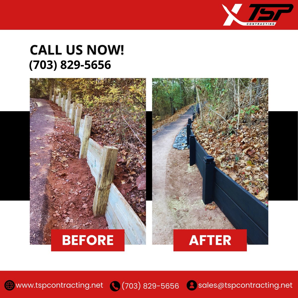 tspremodeling's tweet image. Stronger. Cleaner. Built to last. 💪
Check out this retaining wall transformation.

📞 Call us today at (703) 829-5656
🌐 tspcontracting.net

#TSPContracting #RetainingWall #BeforeAndAfter #VirginiaContractor #HomeImprovement