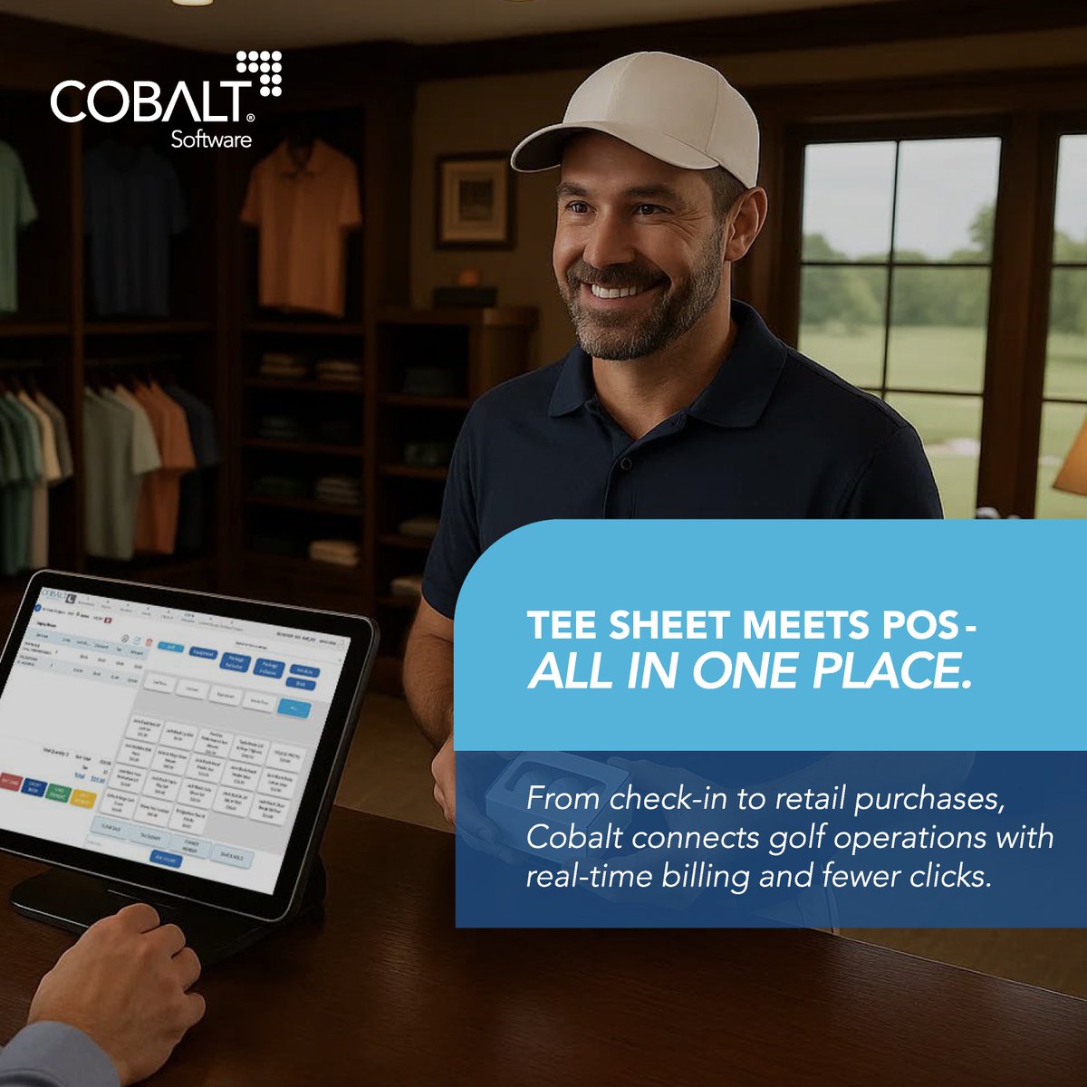 CobaltSoftware_'s tweet image. Tee times. Simulators. Lessons. POS. Retail. Inventory. Billing. One system. Zero headaches. That’s the Cobalt difference. ⛳

#cobaltsoftware #nextgen #clubmanagement
