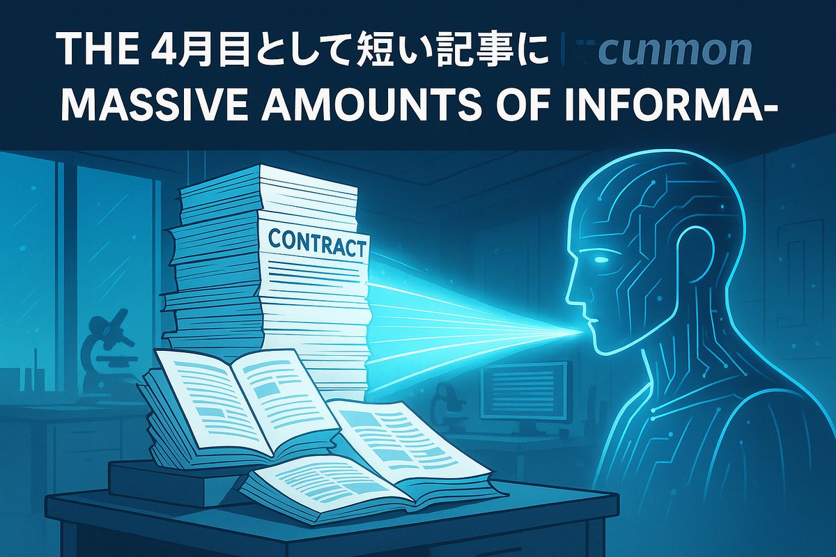 AISyokunin's tweet image. Gemini 2.5 Proは100万トークン対応。
契約書や論文、数千ページ分を一気に解析可能。
AIの“記憶力革命”が、法務や研究の常識を変えています。 #生成AI #AI活用