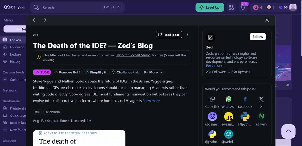 DayDayUp22's tweet photo. 📅 Monday, August 25, 2025  
🚀 #Beyond365DaysOfCode Day 239
💻 #100daysofcode Day 239
📚 #freeCodeCamp | #Python | #TheOdinProject | #Codecademy | #LearningHabit
Daily Wins:
✅ Read 1 article on freeCodeCamp news
✅ Read 1 article on https://t.co/dG1z4CHuu3 https://t.co/83HAGiqW7U