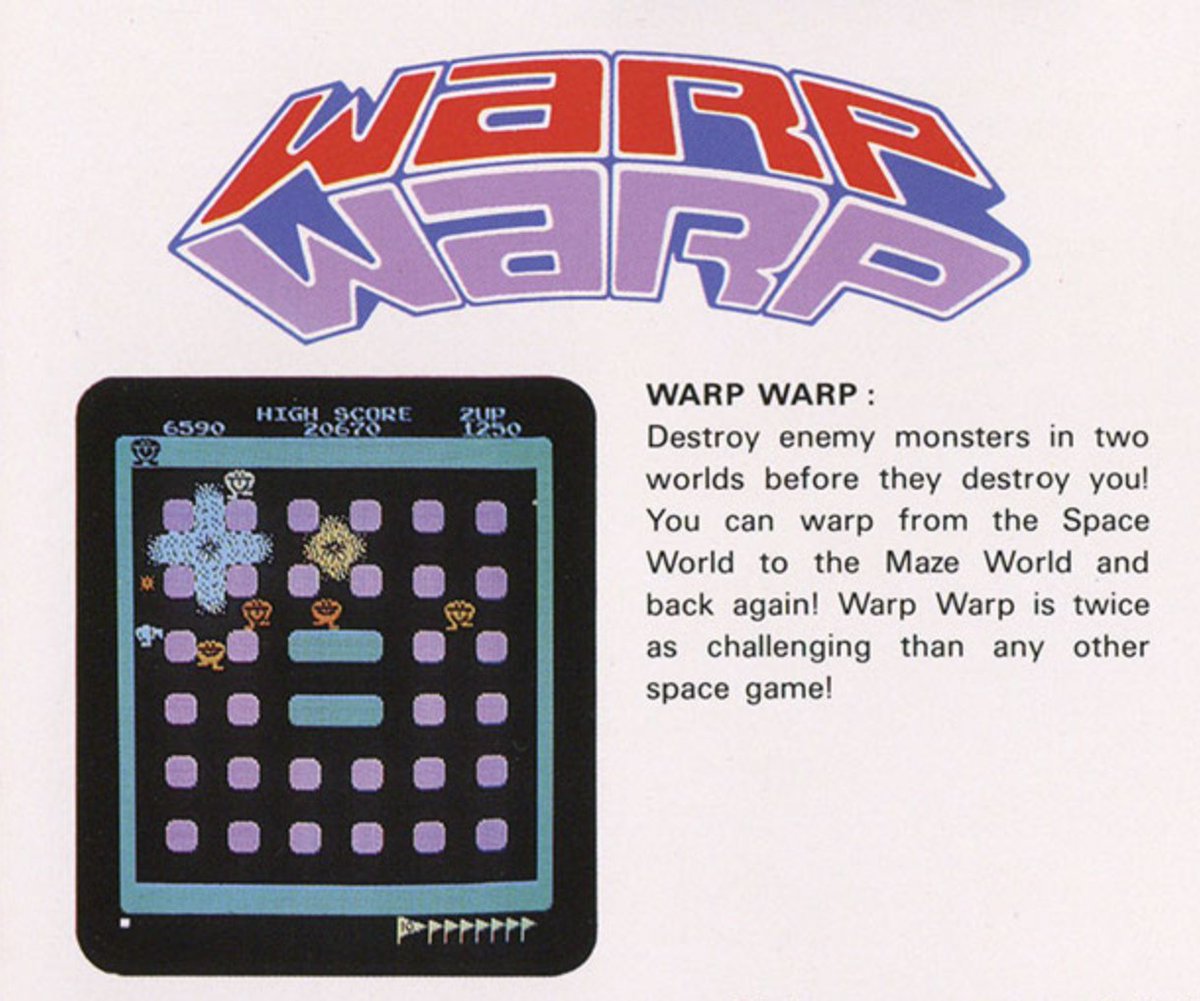 Today's #AFOTD #237 is Warp Warp released by Namco in 1981. In this game you warp from the Space World to the Maze World and blow up enemies similar to Bomberman. Rock-Ola licensed the game for the USA. #Arcade #Gaming #RetroGaming #VideoGames #GamersUnite