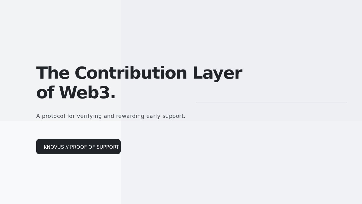 Protocol liveness is maintained by consistent contribution.

Each daily signature on Knovus acts as a proof-of-liveness, validating the network and building your on-chain reputation.

Stay consistent.