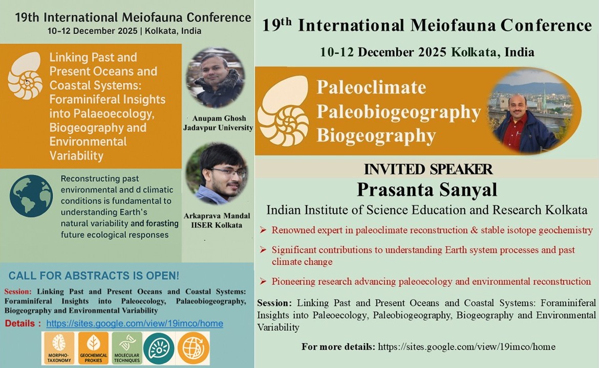 Interested in Palaeoecology, Biogeography, Morphotaxonomy, Geochemical proxies or molecular techniques?
Our session at  <a href="/19imco/">19IMCO</a> #19IMCO brings them all together through foraminifera research!
👉 Call for abstracts is LIVE!