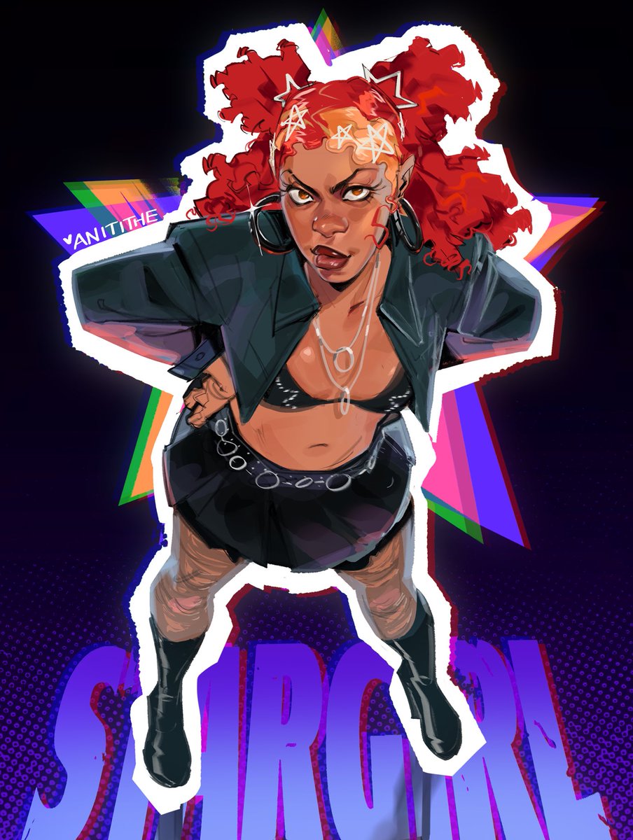 Lil sis asked me to draw her concert fit