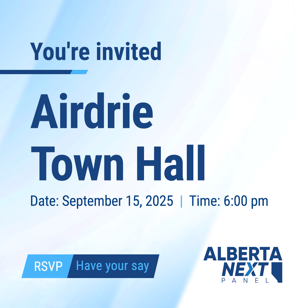 Alberta_Next's tweet photo. Airdrie, it's your turn to weigh in.

Join the Alberta Next Panel town hall in person on September 15 to have your say.

Registration is open: https://t.co/64h5RG7qAC https://t.co/zishVrrQ92