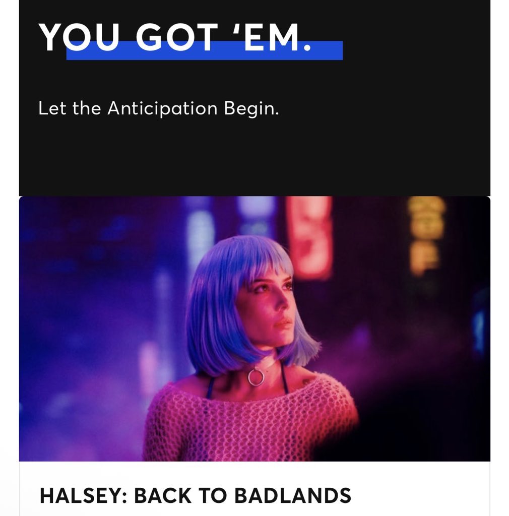 problematicxel's tweet photo. screaming crying might throw up

it has literally been years since I’ve seen my favorite girl @halsey and I am so thankful that the ticketmaster gods let me buy tickets today https://t.co/5yKXohIvm8