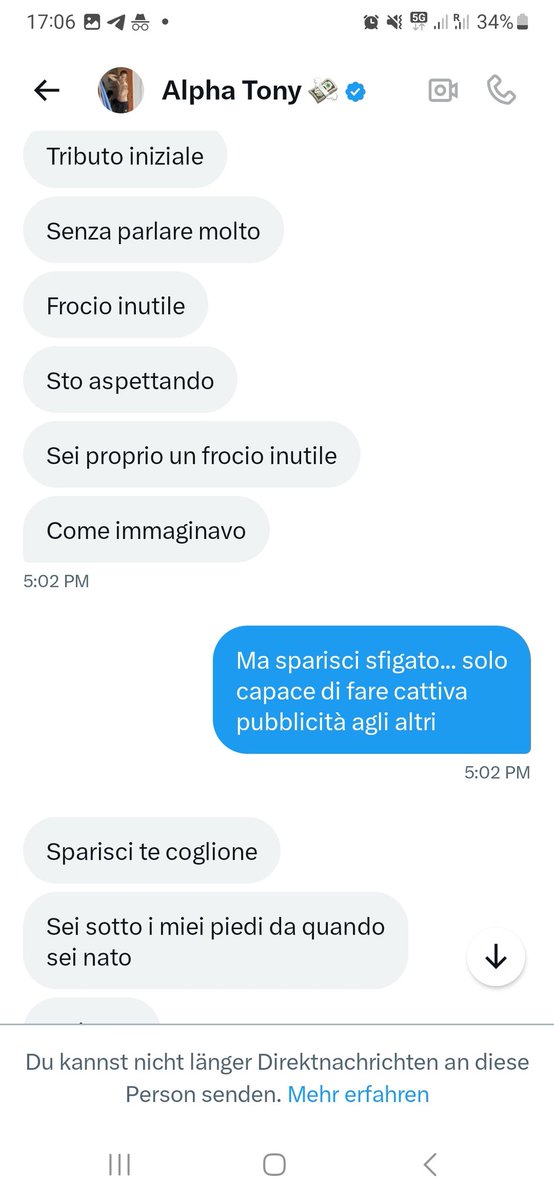 dbM3003's tweet image. Attenti a questo "master"
Mi scrive lui e mi dice di sparire 😂

...è solo geloso dei veri master e se l'é presa quando gli ho detto di averne già uno serio.

Non essendo capace di farsi il suo giro di slave cerca di sputtanare gli altri padroni. Patetico.