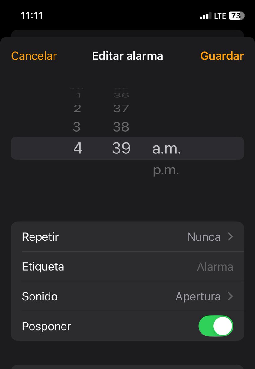 si llegas hasta el final poniendo la alarma se va a quedar en las 4:39 ¿?