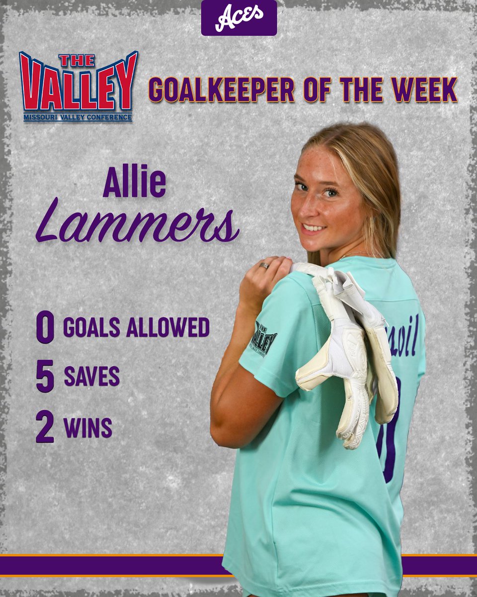 2-0 week 🤝 2 weekly awards

Taylor Wehrer earns MVC Player of the Week honors and Allie Lammers is named MVC Goalkeeper of the Week!

📰: tinyurl.com/47unwffb

⚽️ #ForTheAces