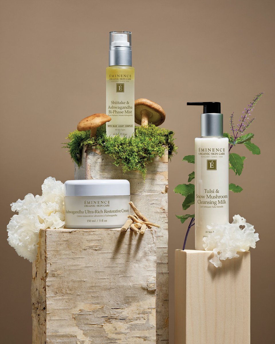 EminenceOrganic's tweet image. Introducing three NEW additions to the Pure Forest Collection🍄

Enhance your relaxation ritual with three new additions to love:
✨Tulsi &amp;amp; Snow Mushroom Cleansing Milk
✨Shiitake &amp;amp; Ashwagandha Bi-Phase Mist
✨Ashwagandha Ultra-Rich Restorative Cream

#PureForest